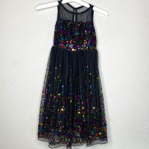 Ruby Rox Black Sequin Kids Dress